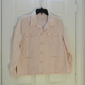 Croft & Barrow Pink Denim Jacket Sz Petite Med